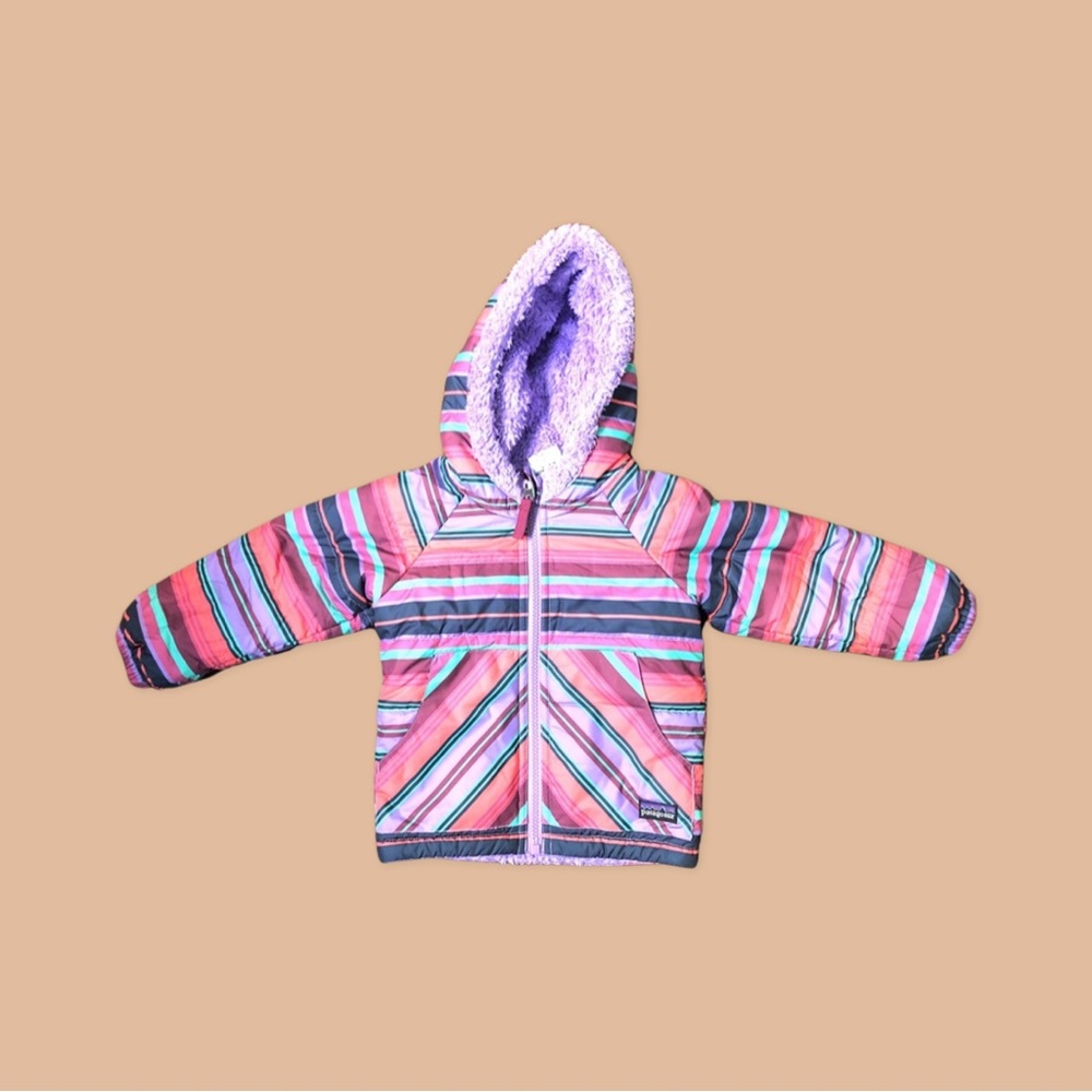 Girl’s Reversible Patagonia Coat Jacket Sz 12 months purple pink